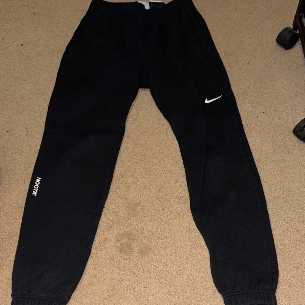 Nike Nocta Black Sweatpants with White Logo